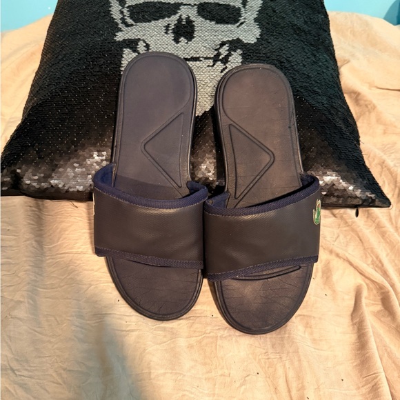 Lacoste Women's Navy Slide Sandals - Picture 1 of 3
